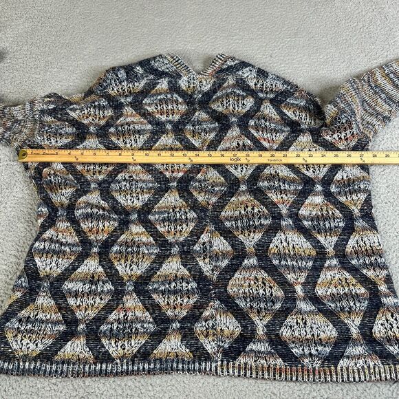 Soft Surrounding Cardigan Sweater Women PXL Gray Brown Wool Blend Open Front - Picture 9 of 12